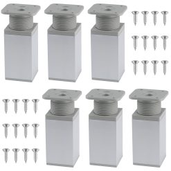 Furniture Legs 40 x 40 x 100 mm(80+20mm) Height Adjustable Cabinet Legs Sofa Legs Adjustable Furniture Feet with Screws for Cupboard,Sofa and DIY Furniture