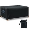 Garden Furniture Covers Waterproof Outdoor Furniture Covers Waterproof 420D Oxford Fabric Patio Furniture Covers for Rattan Garden Table Chair Sofa，Black（125x63x74cm ）