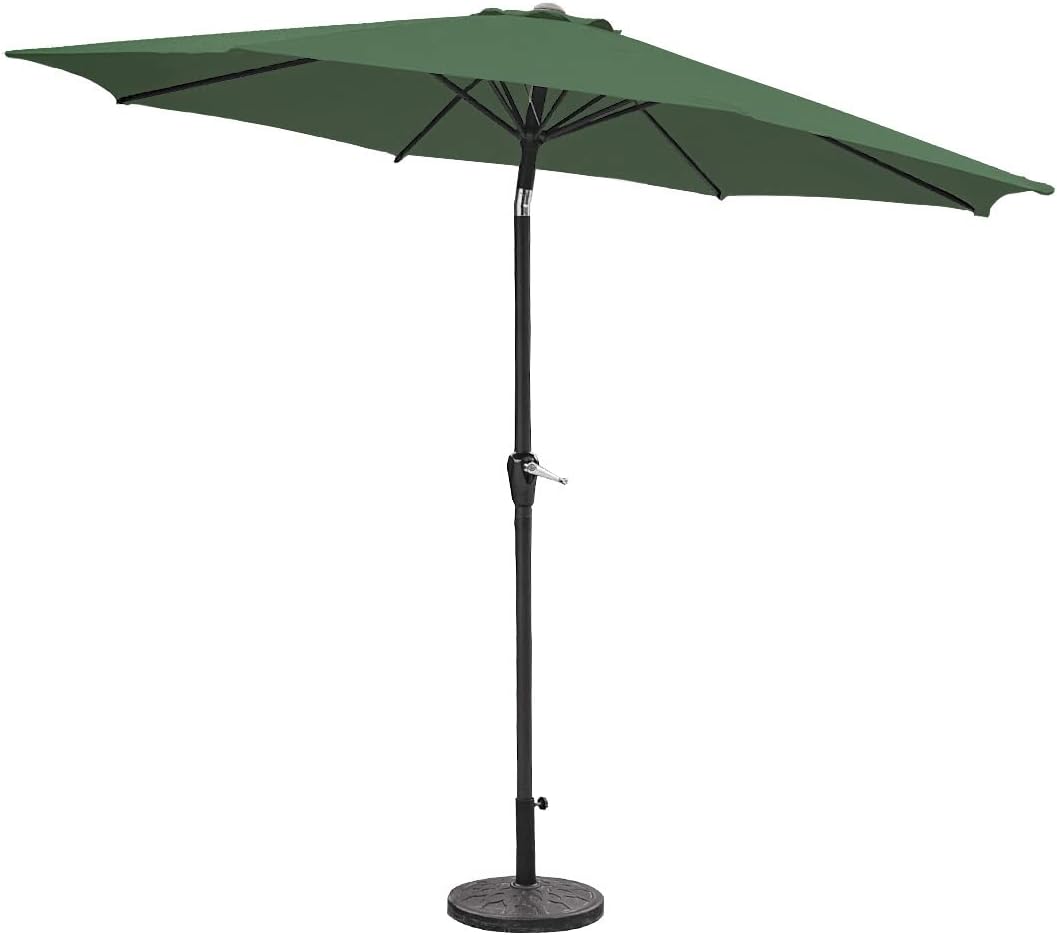 GardenKraft 2m Outdoor Garden Parasols/Tilt & Crank Mechanism / 6 Steel Ribs/UV 30 Protection/Durable Polyester Material