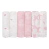 GLLQUEN BABY Muslin Squares Cloth for Baby, 6pack 70cm x 70cm Cotton Burp Cloths for Newborn, Absorbent & Breathable and Ideal to Clean, Wipe & Cover Newborns