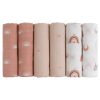GLLQUEN BABY Muslin Squares Cloth for Baby, 6pack 70cm x 70cm Cotton Burp Cloths for Newborn, Absorbent & Breathable and Ideal to Clean, Wipe & Cover Newborns