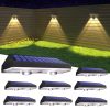 HAMLITE Solar Fence Lights Outdoor Garden,Solar Wall Lights Outdoor Waterproof,Bright Solar Powered Garden Fence Lights 3 Color Modes for Outside Deck Patio Decking Gate Yard...