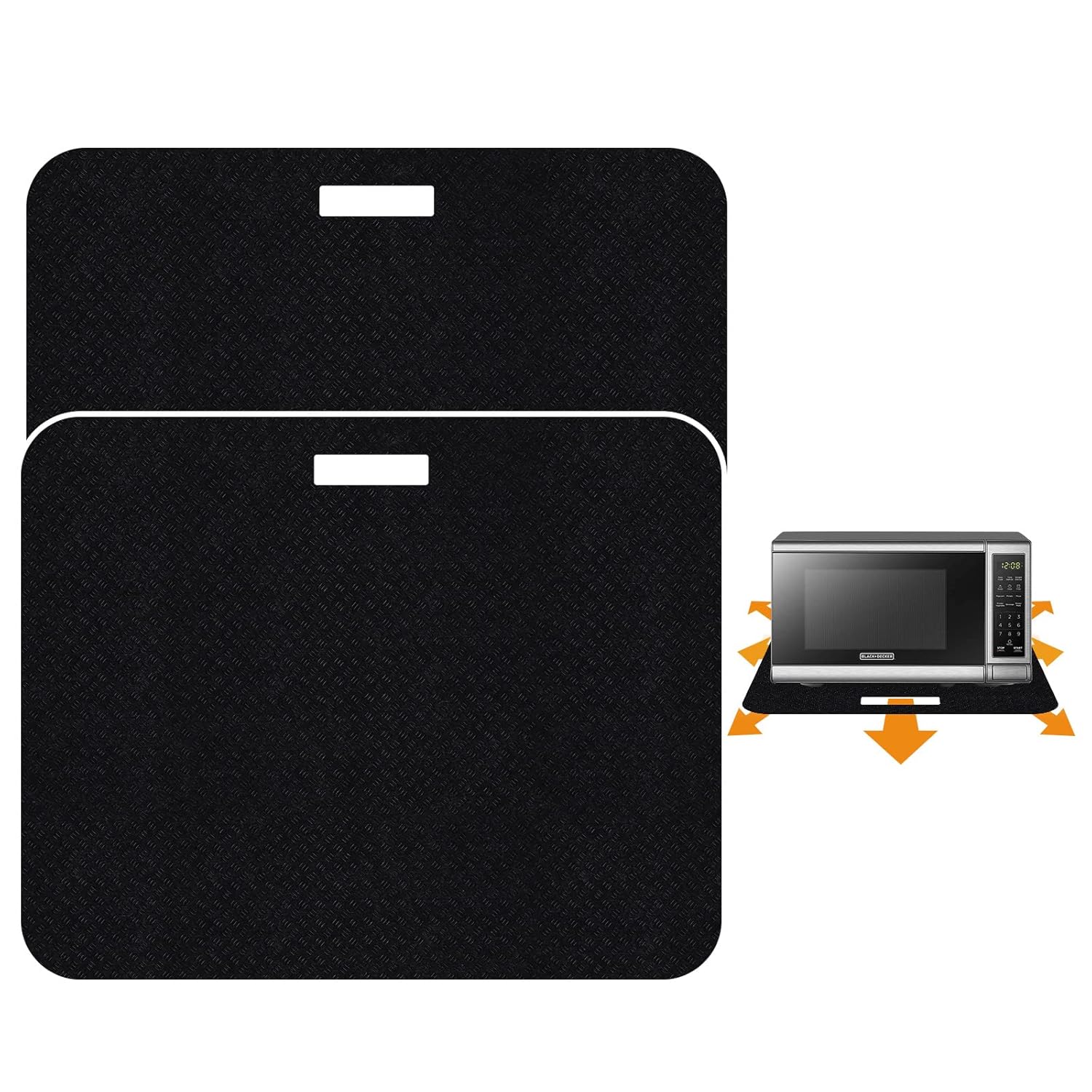 Heat Resistant Mat for Air Fryer with Sliding Function, 2 Pcs 15 * 18 in Heat Resistant Pad Caddy Countertop Protector Mat Compatible with Most XL Air Fryer Ninja Air Fryer...