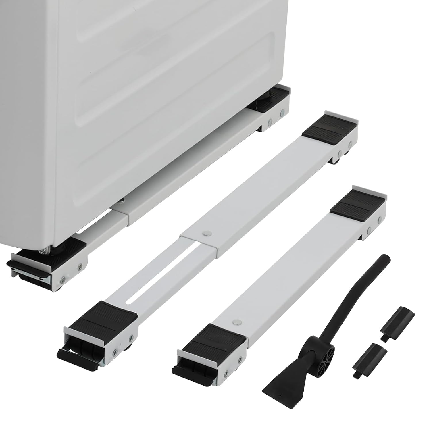 Heavy Duty Appliance Rollers W/Crowbar, Extendable Washing Machine Stand Furniture Rollers Mobile Fridge Base Furniture Sliders for Refrigerators Washer and Dryer Support 660...