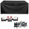 Heavy Duty Garden Furniture Cover - 180*120*74CM Rectangular Patio Table and Chairs Cover - Waterproof 420D Oxford Fabric - Windproof Anti-UV