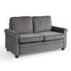 Home Detail Fabric Pull Out Sofa Bed Three Seater SofaBed Upholstered in Velvet Fabric or Cord (Grey Velvet)