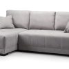 Honeypot Sofabed - Cimiano Corner Sofa Bed with Storage - Grey Fabric Couch with Pull Out Sofa Bed Chaise Lounge Couch | Setup Included | Made in EU | Built to Last (Grey, Left...