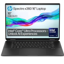 HP Spectre x360 16" 2in1 Laptop | Intel Core Ultra 7-155H | AI Enhanced | 16 GB RAM | 1 TB SSD | Intel Arc Graphics | 2.8K OLED Touchscreen | Up to 13hrs battery | Intel Evo|Win...