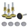 INCREWAY Swivel Furniture Leg Levelers, 4PCS Adjustable Leveling Feet Glide Durable Metal T-Nut Leveler Sliders Protectors for Chair Table Sofa(Gold)