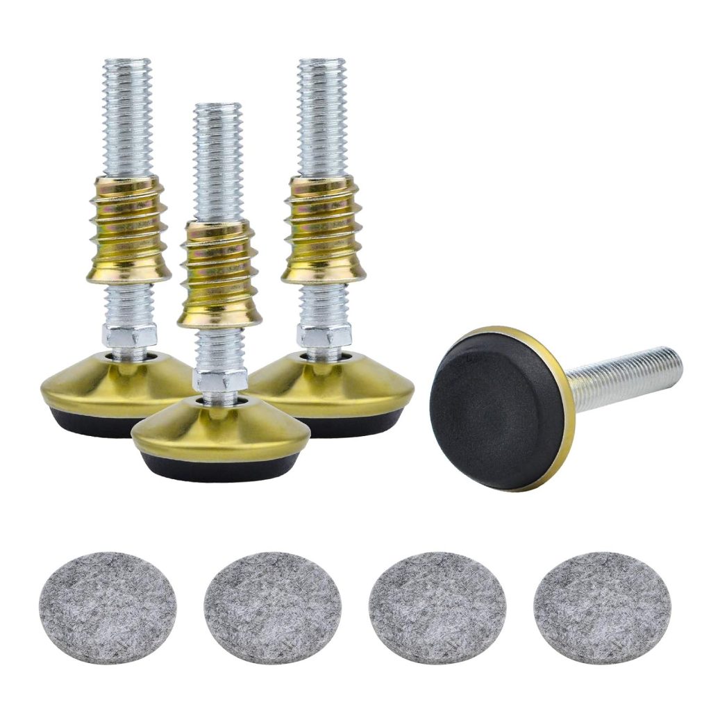 INCREWAY Swivel Furniture Leg Levelers, 4PCS Adjustable Leveling Feet ...