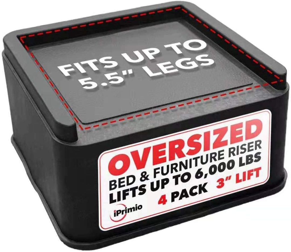 iPrimio Bed Risers – Heavy Duty Furniture Riser, Chair, Couch, Sofa ...