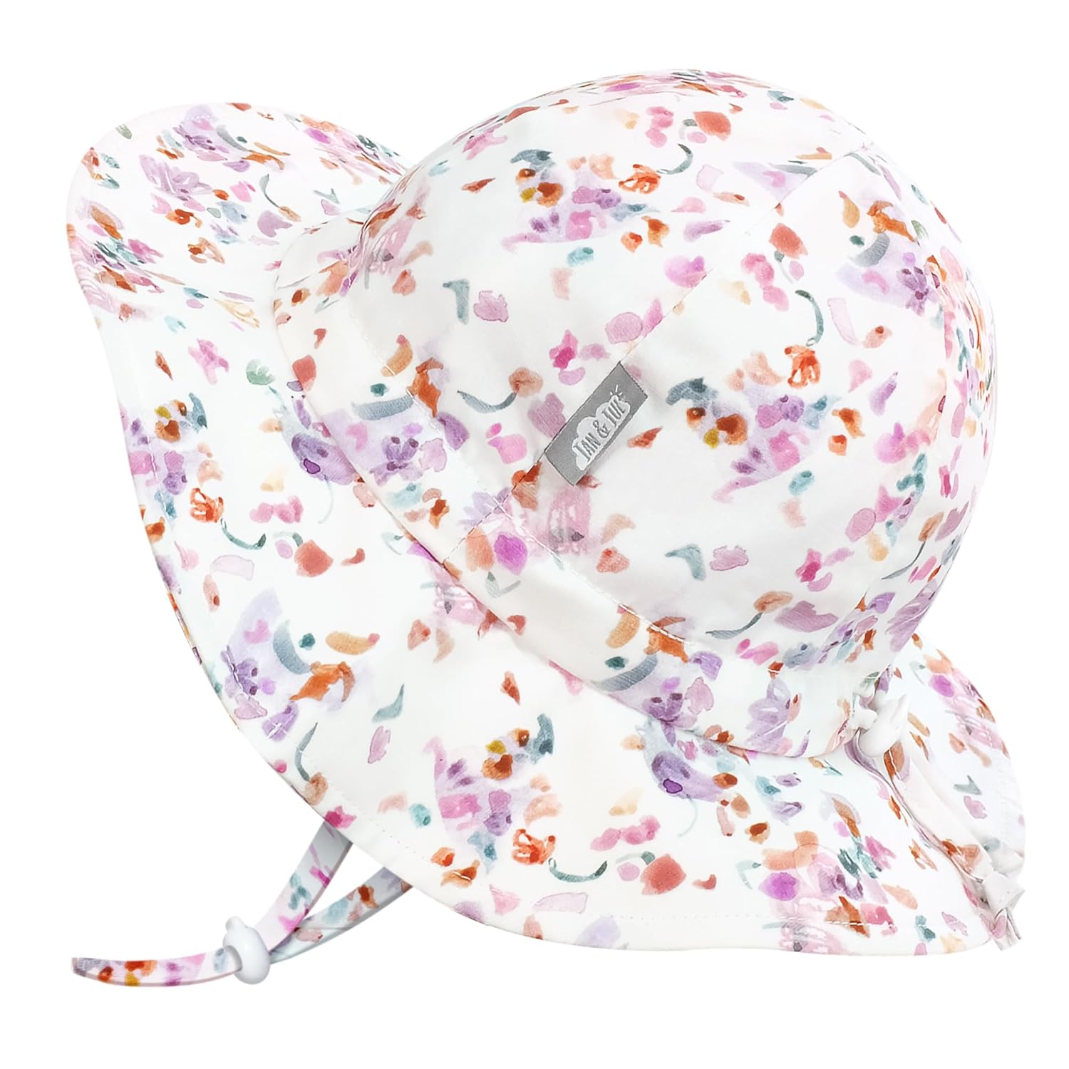JAN & JUL Grow-with-Me Large Brim Cotton Floppy Sun Hat with UV Protection for Girls