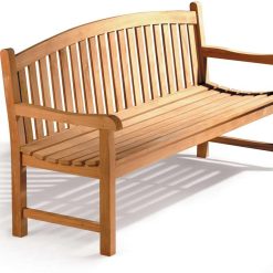 Jati Gloucester Teak Curved Back 3 Seater FULLY ASSEMBLED Garden Bench - 5ft Garden Bench Brand, Quality & Value