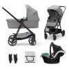 Kinderkraft Newly 3 in 1, I-Size, Stroller, Pushchair for Toddlers, Pram, Newborn Baby, Large Hood, with Accessories, Easy Folding, Included Car Seat, Shock Absorbtion, from...