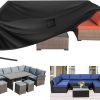 Kovshuiwe Large Garden Furniture Covers, 250x210x90cm, Waterproof, Windproof, Anti-UV, Black