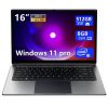 Laptop 16-inch 8GB DDR 512GB SSD Portable Laptop,Expandable to 1TB Pentium Quad-core CPU up to2.64 GHz 9000mAh Battery Mini HDMI Interface USB3.0 Interface Dual-Band WiFi Webcam...