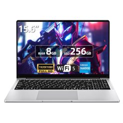 Laptop Computer 15.6'', Full HD 1920x1080 PC Laptop Celeron N4000 Processor(up to 2.60 GHz) 8GB DDR4 256 GB SSD, WIFi 5 USB 3.0 TF Card Slot Mini HDMI, For Business Students...