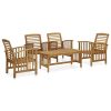 Lechnical 5 Piece Garden Lounge Set Solid Acacia Wood,Patio Conversation Sets,Garden Furniture Lounge Set,Garden Lounge Set(SPU:3057974)