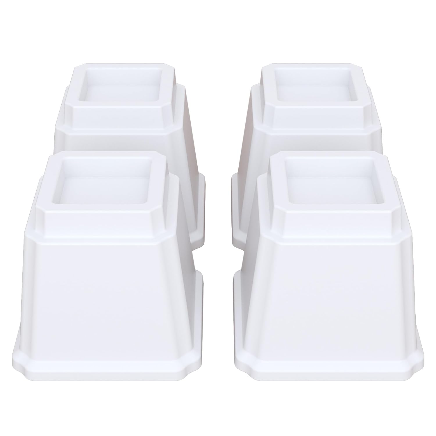 Lutown-Teen Bed Risers 4 inch Heavy Duty Furniture Risers for Sofas, Chair Risers Sofa Risers Table Risers Set of 4 Pack, White