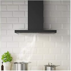 MATÄLSKARE Wall Mounted Extractor Hood, Black, 60 cm Utility. Wall Mounted Extractor Hoods. Extractor Hoods & Filters. Kitchen Appliances.