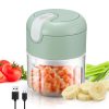 Mini Food Chopper Electric Garlic Chopper 250ml Mini USB Charging Portable Onion Veg Cutter, Small Food Processor and Blender for Vegetable Fruit Garlic Onion Ginger