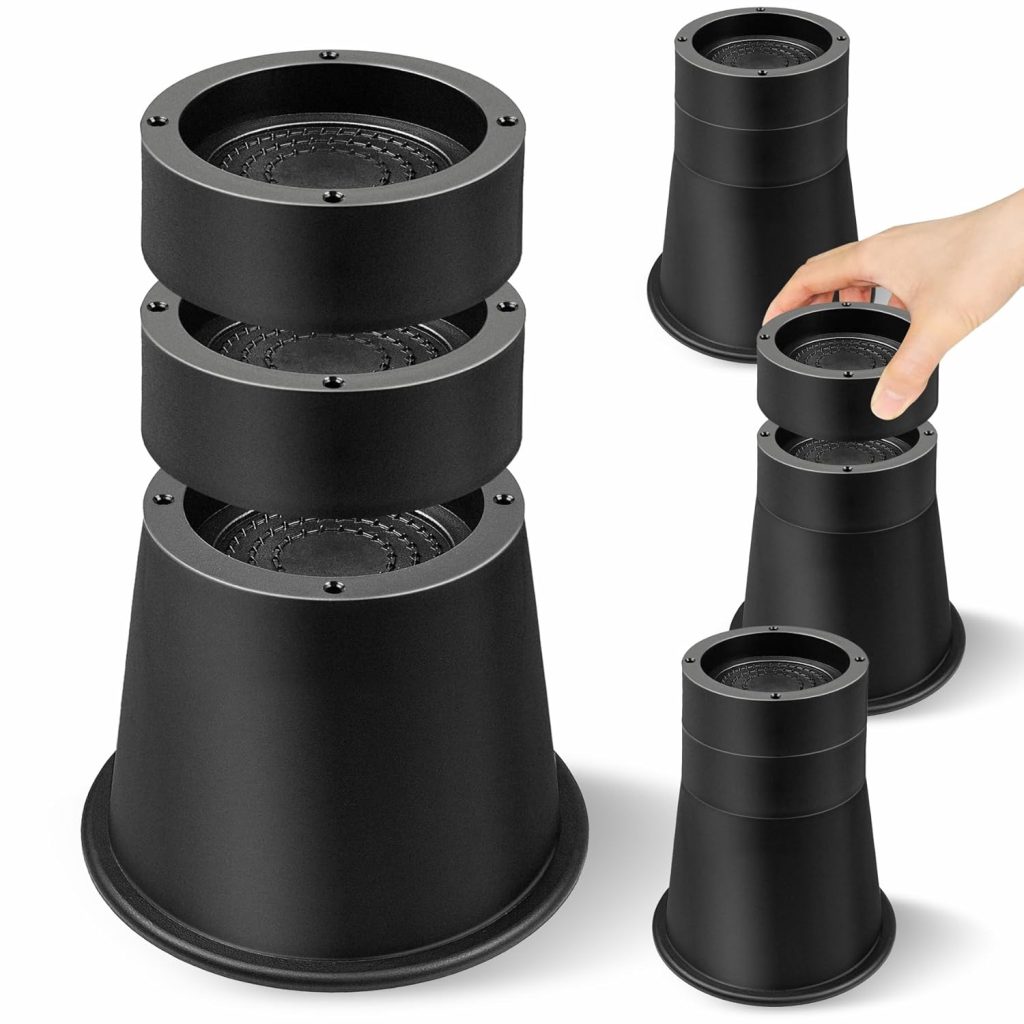 Or Risers MixDora Bed Risers 4, 6 or 8 Inch Stackable Furniture Risers Heavy Duty ...