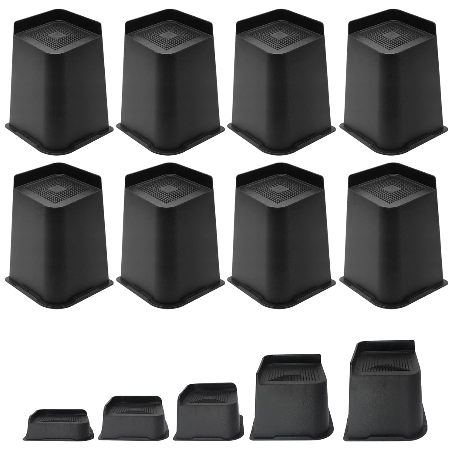 MYMULIKE Bed Risers 2 inch, 3 inch, 4 inch, 6 inch or 8 inch Heavy Duty ...