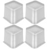 MYMULIKE Bed Risers 6 inch Heavy Duty Furniture Risers, Up to 6000 Lbs Bed lifts Blocks for Couch Desk Sofa Table bookshelf（White 4 Pack, 6 inch）