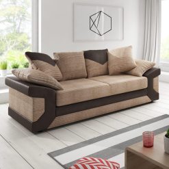 New Large Dino Brown and Beige 3 Seater sofa (Brown and Beige, 3 Seater)