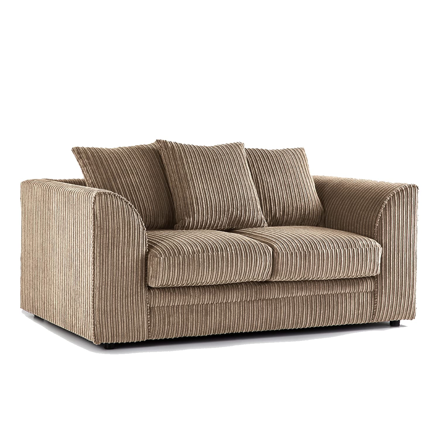 New Luxor Coffee 2 Seater Soft Jumbo Cord Sofa | Soft 2 Seater Luxury Jumbo Cord Settee