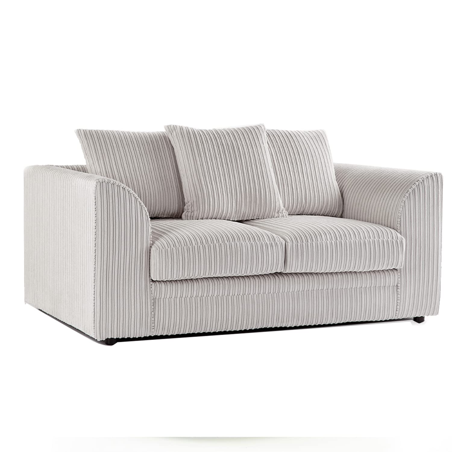 New Luxor Cream 2 Seater Soft Jumbo Cord Sofa | Soft 2 Seater Luxury Jumbo Cord Settee