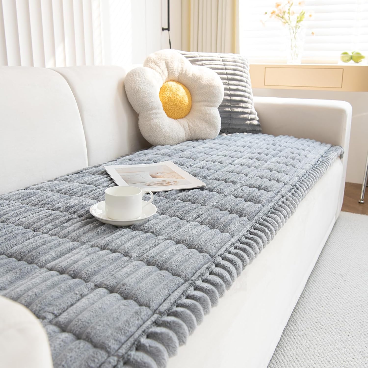 New Thick Sofa Covers Washable - Soft Corduroy Universal Sofa Cover 2 3 4 Seater, Non-Slip Couch Cover, Couch Seat Covers Sofa Slipcovers Furniture Protector for Living Room...