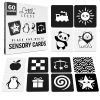 Newborn Essentials Black and White Baby Sensory Cards 60 High Contrast Baby Flash Cards Visual Skills and Stimulation for Newborn Babies 0-3 Months - UK Brand