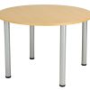 Office Hippo Circular Office Table, Sturdy & Robust Round Table Desk, Circular Work Table For Home Office, Ideal For Canteen, Boardroom or Meeting Room, Versatile Desk Table - Oak