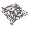 OHS Garden Chair Cushions Geometric, Water Resistant Comfy Soft Outdoor Patio Chair Cushions Outside Seat Pads for Garden Furniture Bistro Chairs, Pack of 2 Grey/White