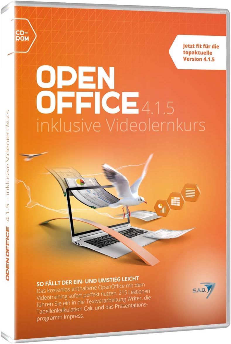 OpenOffice 4.1.5 plus Videolernkurs|-|-|-|PC, Laptop|Disc|Disc