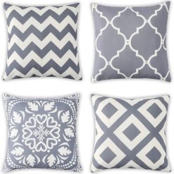 Outdoor Cushions Cover Waterproof, Outdoor Bench Seat Cushions Waterproof, Tropical Plants Waterproof Cushion Cover, Waterproof Throw Pillow Covers for Patio Garden Blench...