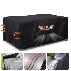 outdoor table cover Waterproof with Air Vent,120X90 cm patio Furniture Covers for Rectangle/Rectangular Table and Chair Set，420D Heavy Duty Oxford Fabric Outdoor garden Table...