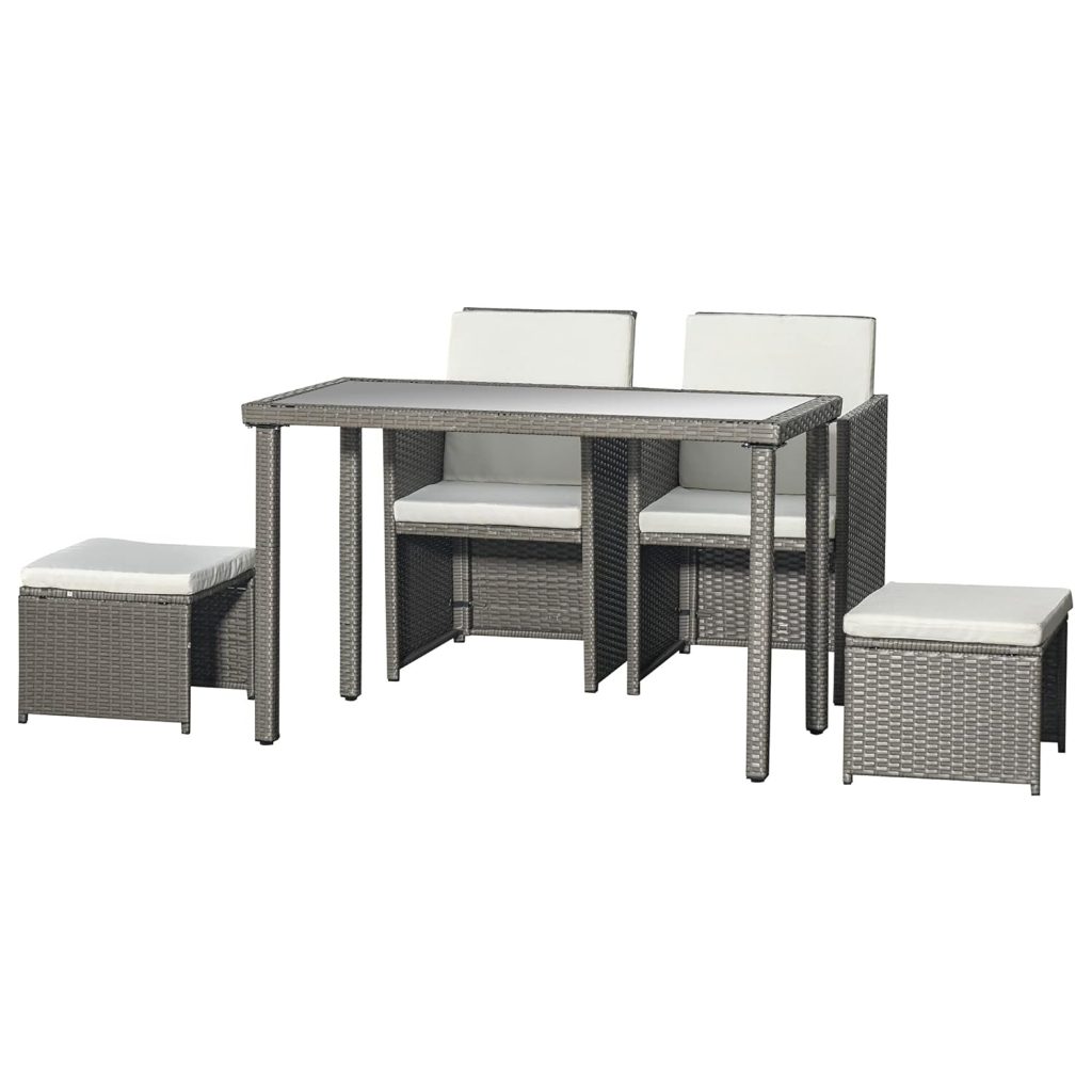 Outsunny 2 Seater Rattan Cube Garden Furniture Set, Rattan Dining Set ...