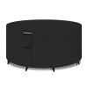PATIO PLUS Garden Heavy Duty Table Covers Round with Air Vents, 600D Oxford Fabric Circular Patio Set Table Cover, Garden Furniture Set Cover Waterproof, Windproof, Anti-UV,...