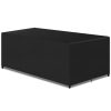PATIO PLUS large Rectangular Garden Table Furniture Covers, Outdoor Patio Set Cover for Chair Set,420D Oxford fabric, Waterproof, Windproof, Anti-UV, Garden Covers,Black...