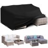PATIO PLUS Rectangular Table Cover , 420D Oxford fabric Garden Furniture Cover ,Waterproof,Windproof,Anti-UV,270x180x90cm ,Black
