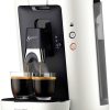 Philips Domestic Appliances Senseo Maestro Coffee Pod Maker with Coffee Thickens and Memo Function, 1.2 Litre Water Container, Green Product, Colour: White (CSA260/10)