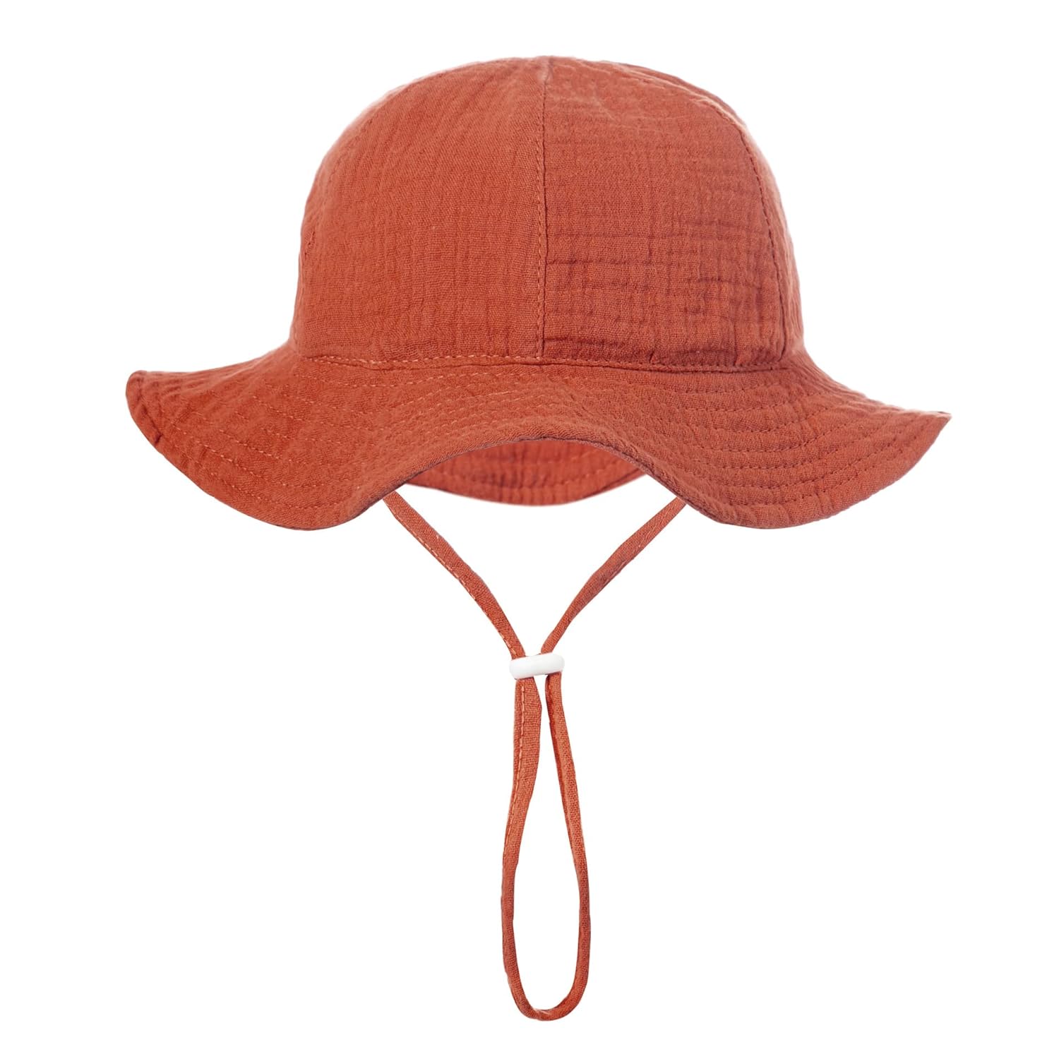 PythJooh Infant Baby Girl Boy Cotton Sun Hat Newborn Soft Cotton Bucket Hats with Adjustable Chin Strap for 3-12Months