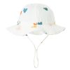 PythJooh Infant Baby Girl Boy Cotton Sun Hat Newborn Soft Cotton Bucket Hats with Adjustable Chin Strap for 3-12Months