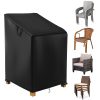 Raweao Garden Chair Covers Waterproof, Outdoor Stacking Chair Cover for Patio, Upgraded 500D Oxford Heavy Duty Weatherproof High Chair Seat Cover for Stackable...