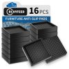RCHYFEED Furniture Caster Cups, 16Pcs Square Furniture Coasters, 2