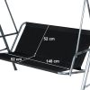 Replacement Swing Seat Cover Black Garden Swing Seat Cover Hammock Chair Garden Furniture Swing Chair (148cmx52cmx52cm-BLACK)