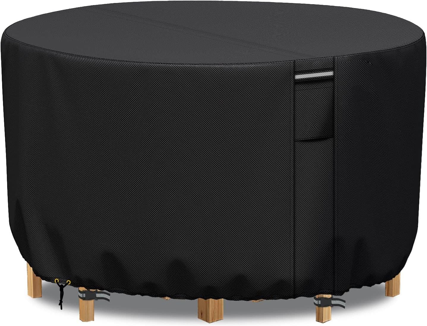 RICHIE Garden Furniture Covers Waterproof Garden Outdoor Table Cover 102x71cm, Heavy Duty 600D Oxford PVC Breathable Coating for Furniture Sets Patio Table Cover Black