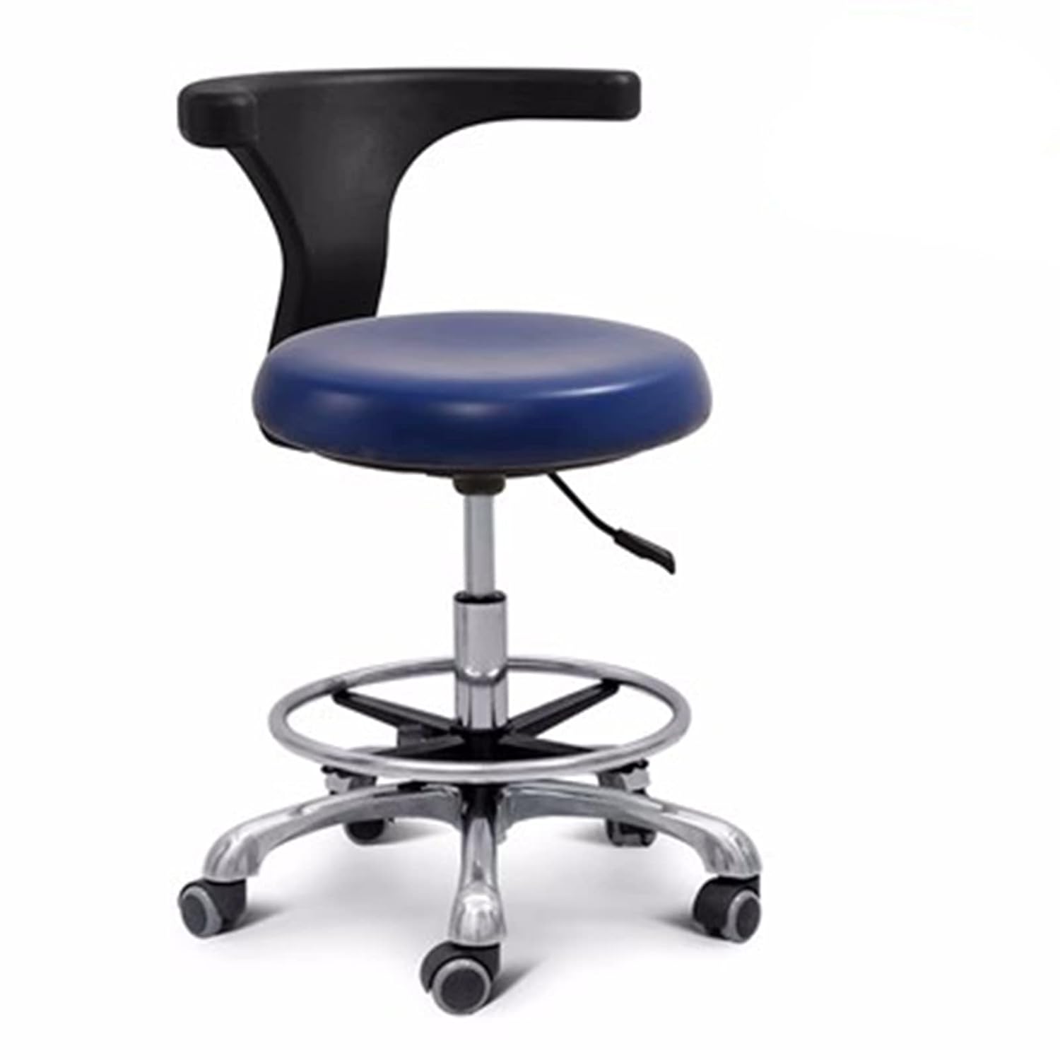 SFKLYU Dentist Chair Medical Stool Dental Assistant Stool 360° Rotation Armrest PU Leather Saddle Stool Salon Chair Height Adjustable,B1